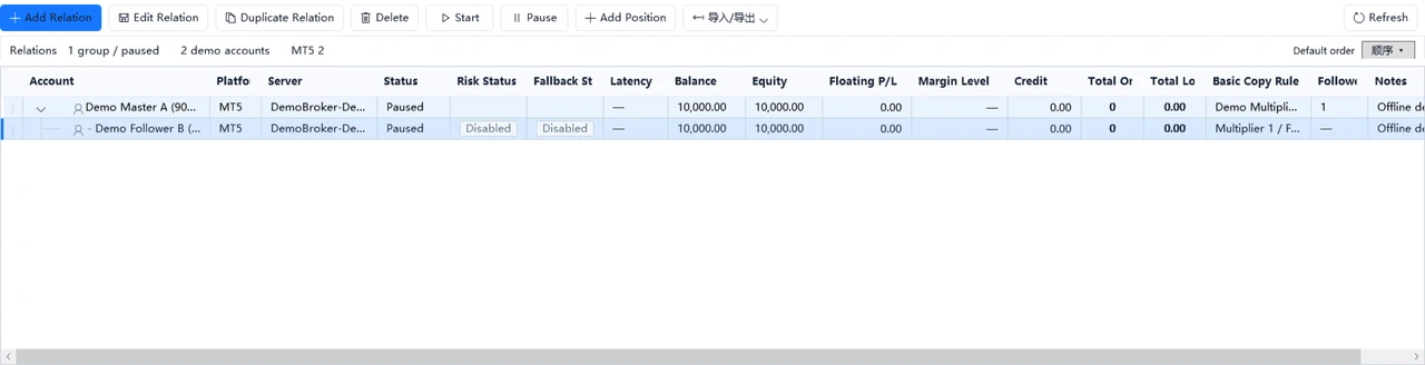 Relations: check selection, state and order access